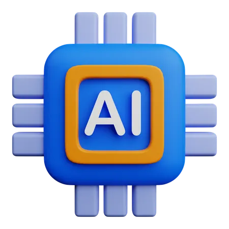 AI Chip  3D Icon