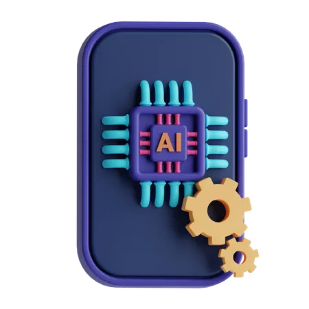 Ai Chip  3D Icon