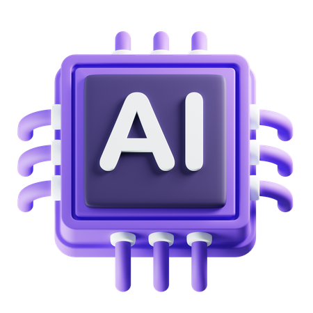 Ai Chip  3D Icon