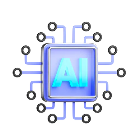 Ai Chip  3D Icon