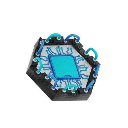 Ai Chip  3D Icon