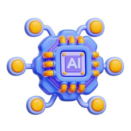 AI chip  3D Icon