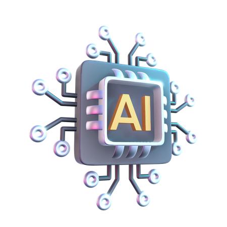 Ai Chip  3D Icon