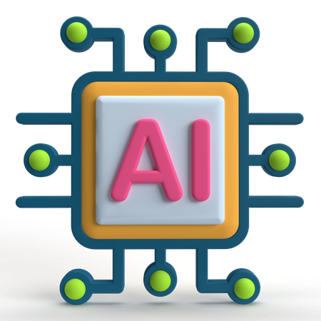 AI Chip  3D Icon