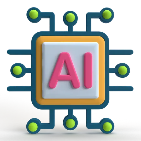 AI Chip  3D Icon