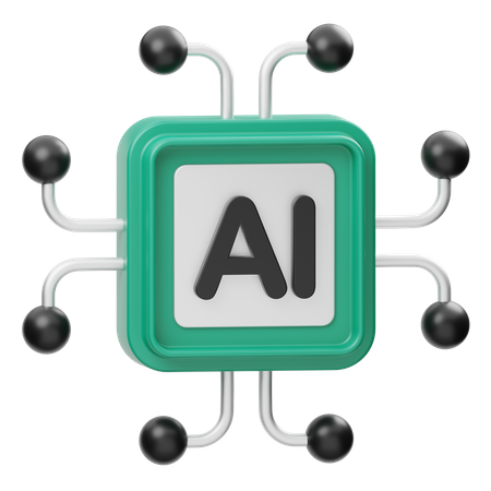 AI Chip  3D Icon