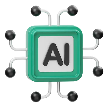 AI Chip  3D Icon