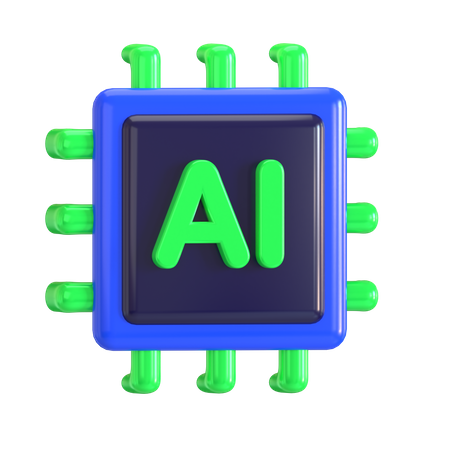 Ai Chip  3D Icon