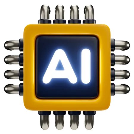 Ai Chip  3D Icon