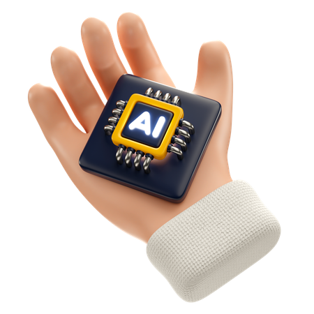 Ai Chip  3D Icon