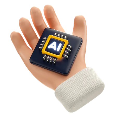 Ai Chip  3D Icon