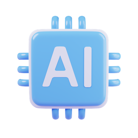 Ai Chip  3D Icon