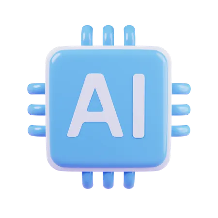Ai Chip  3D Icon