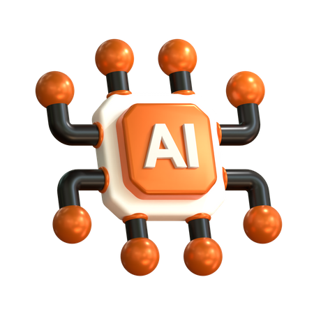 AI Chip  3D Icon