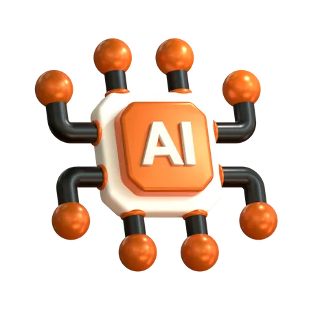 AI Chip  3D Icon