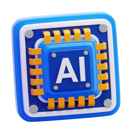 AI Chip  3D Icon