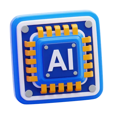 AI Chip  3D Icon