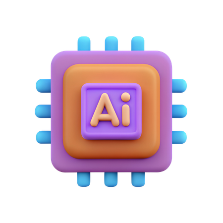 AI Chip  3D Icon