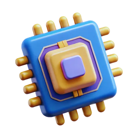 Ai Chip  3D Icon