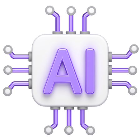 Ai Chip  3D Icon