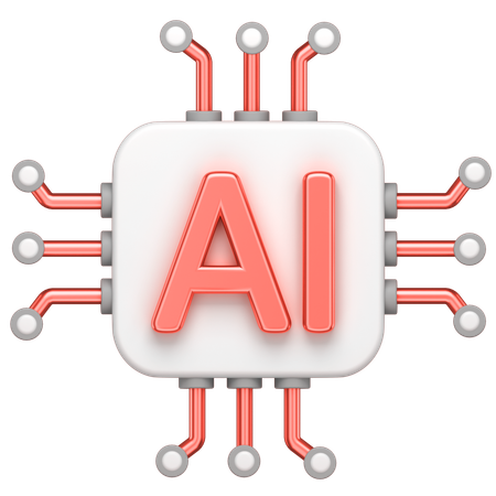 Ai Chip  3D Icon