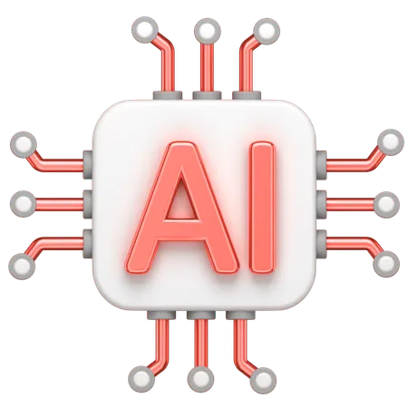 Ai Chip  3D Icon