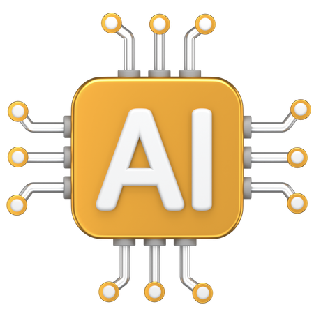 Ai Chip  3D Icon