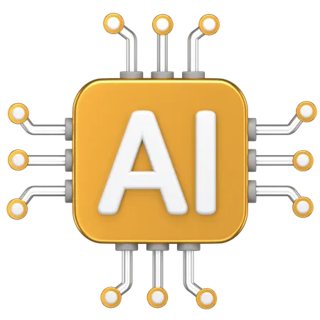 Ai Chip  3D Icon