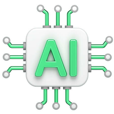 Ai Chip  3D Icon