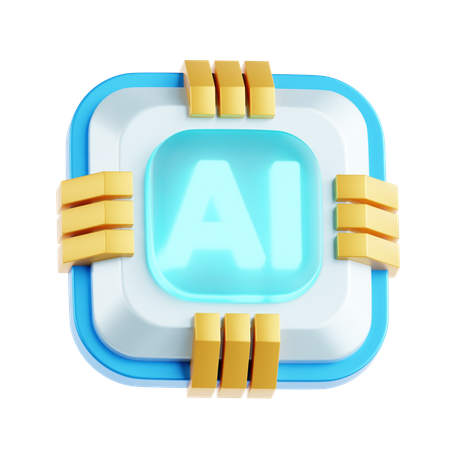 AI Chip  3D Icon