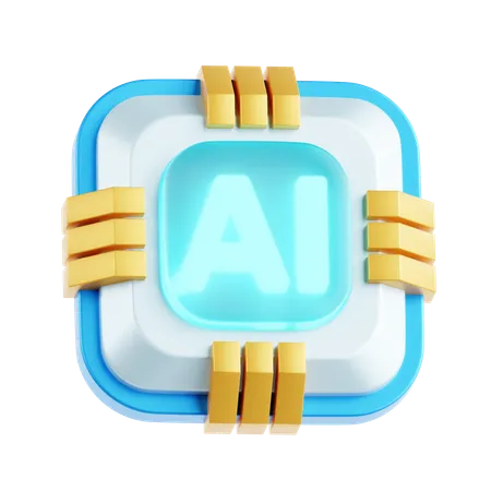 AI Chip  3D Icon