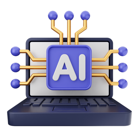 Ai Chip  3D Icon