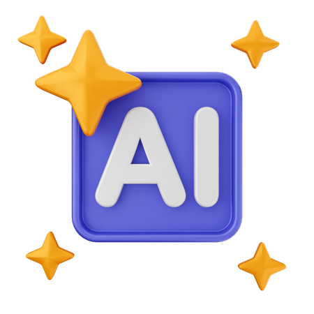 Ai Chip  3D Icon