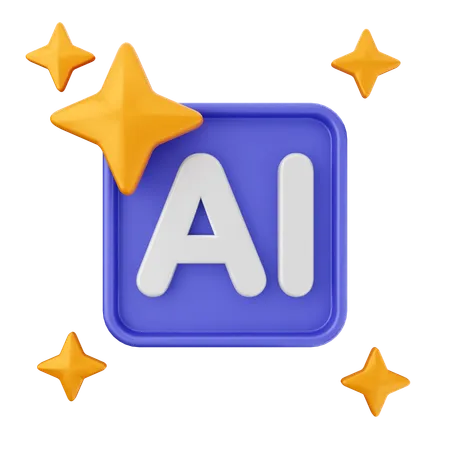 Ai Chip  3D Icon