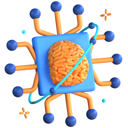 Ai Chip  3D Icon