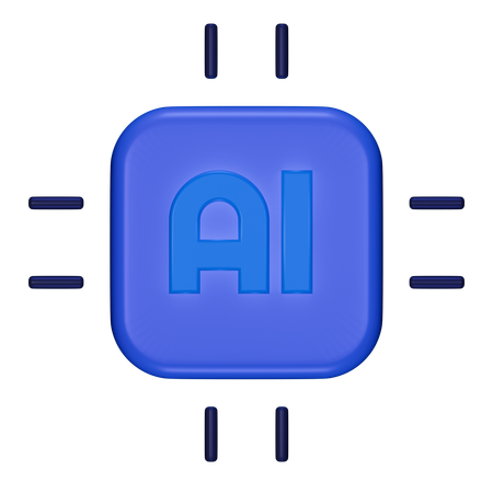 Ai Chip  3D Icon