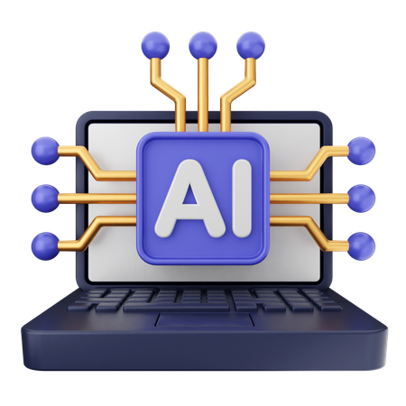 Ai Chip  3D Icon