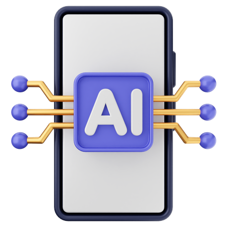 Ai Chip  3D Icon