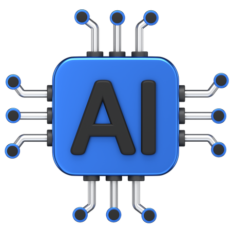 Ai Chip  3D Icon
