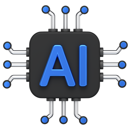 Ai Chip  3D Icon