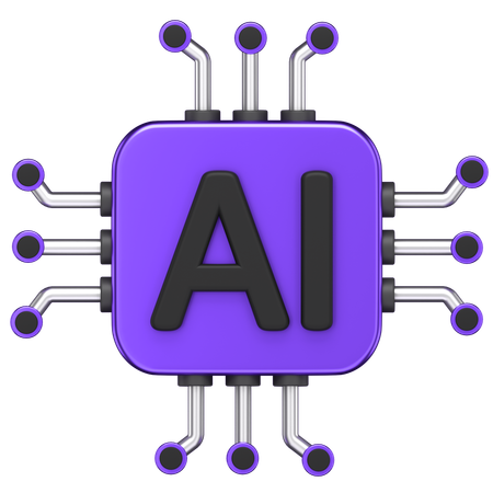 Ai Chip  3D Icon
