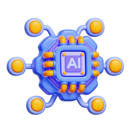 AI chip  3D Icon