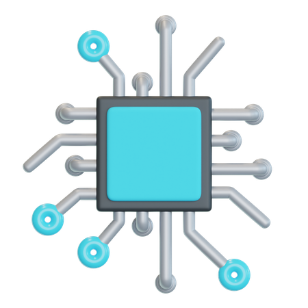 Ai chip  3D Icon