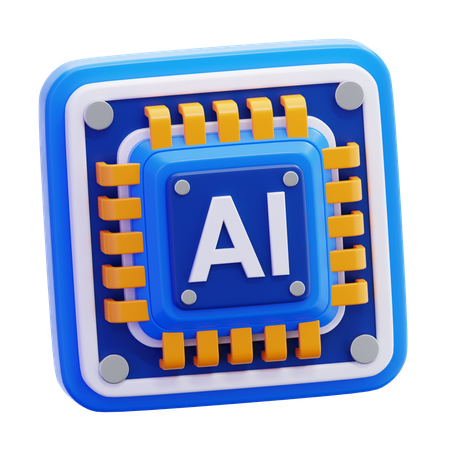 AI Chip  3D Icon