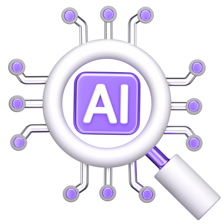 Ai Chip  3D Icon