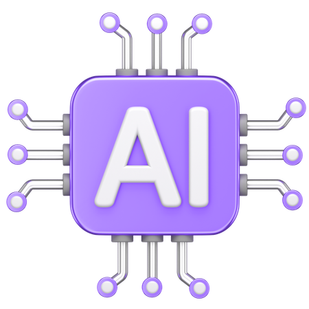 Ai Chip  3D Icon