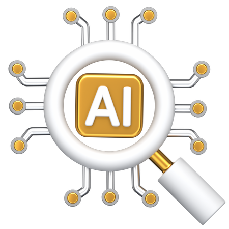 Ai Chip  3D Icon