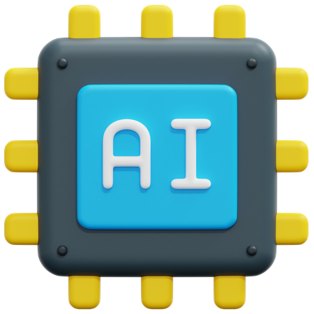 Ai Chip  3D Icon
