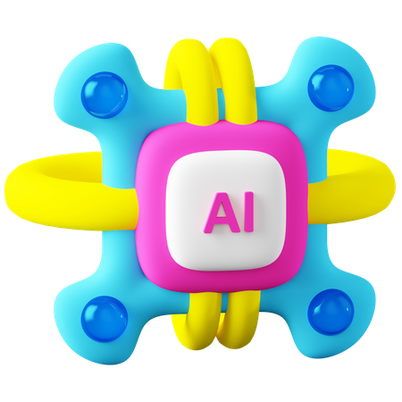Ai Chip  3D Icon