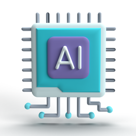 Ai chip  3D Icon